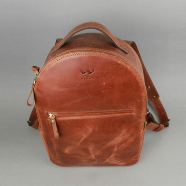 Groove M leather backpack cognac vintage