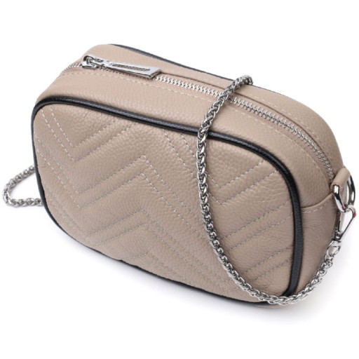 Жіноча вечірня сумка на ланцюжку з натуральної шкіри Vintage 22381