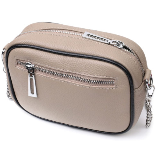 Жіноча вечірня сумка на ланцюжку з натуральної шкіри Vintage 22381