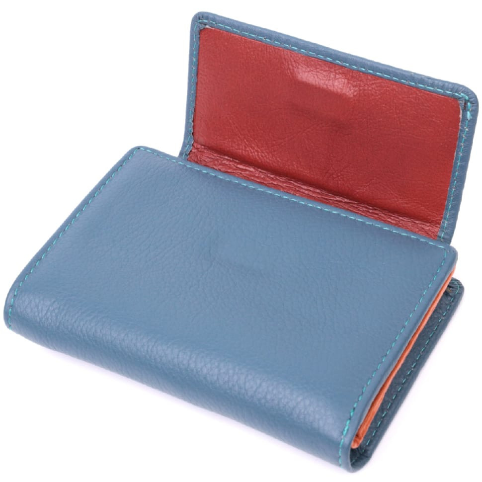 Интересный кошелек для женщин из натуральной кожи ST Leather 22504 Бирюзовый
