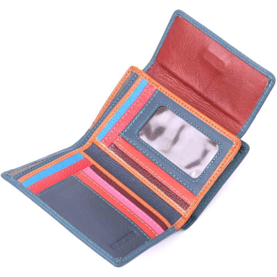 Интересный кошелек для женщин из натуральной кожи ST Leather 22504 Бирюзовый