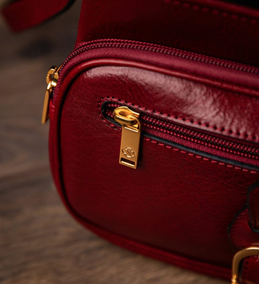 Жіноча шкіряна сумка-сідло - Women In Love - Червоний колір - Time Resistance 5244001