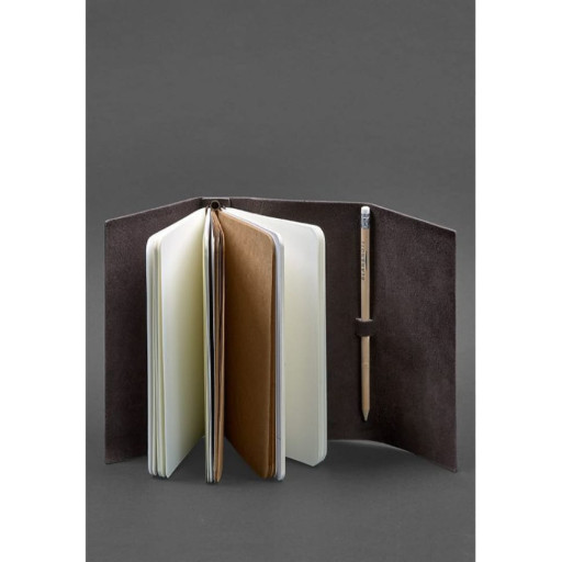 Шкіряний блокнот (Софт-бук) 1.0 темно-коричневий Краст
