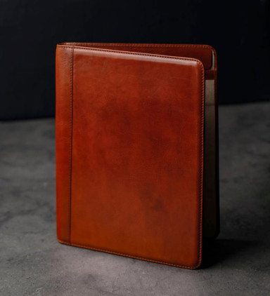 Leather Portfolio for Women - Something Fresh -  Cognac Brown color -  Time Resistance 5246201W