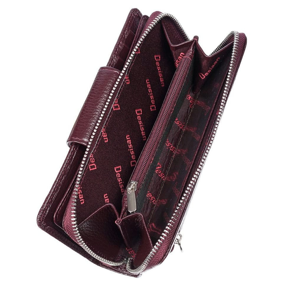 Гаманець жіночий шкіряний Desisan 731-339 бордо флотар