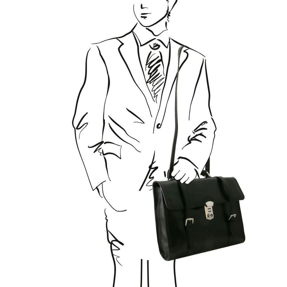 Портфель рюкзак для ноутбука чоловічий шкіряний Viareggio Tuscany TL141558