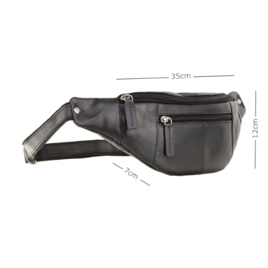 Waist bag Visconti 721 Bumbag Large (Black)