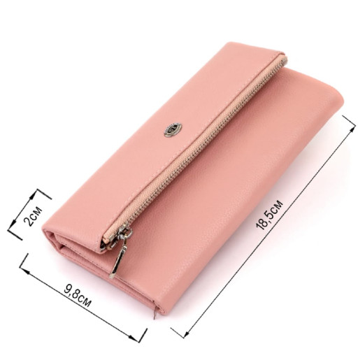 Барвистий жіночий гаманець з монетницею на блискавці з натуральної шкіри Tony Bellucci 21979