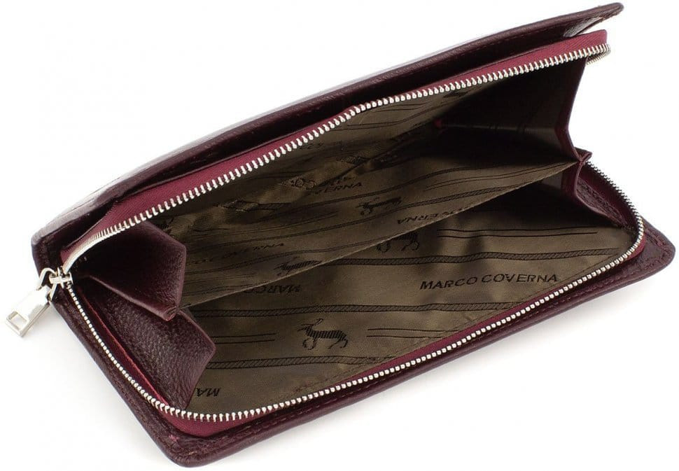 Жіночий шкіряний коричневий гаманець Marco Coverna (18893) MC-1-6056-8 brown