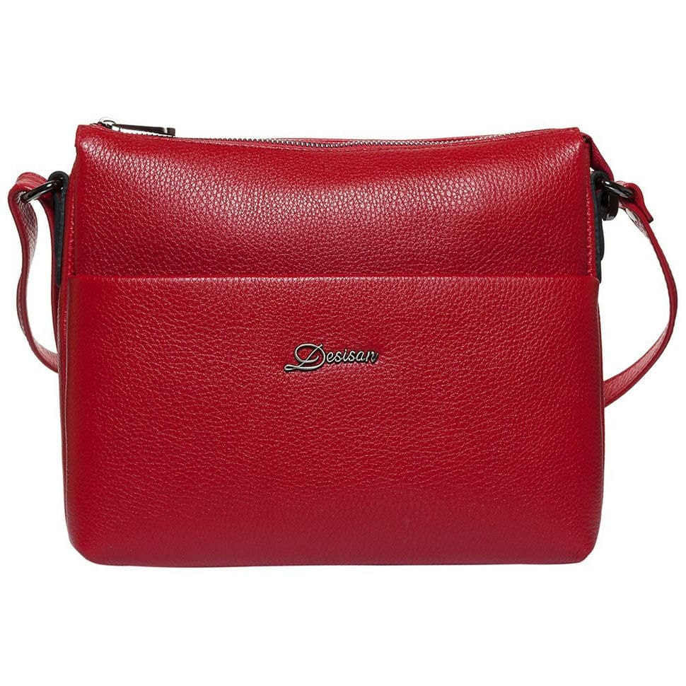Сумка жіноча шкіряна Desisan 3015-4 червоний флотар
