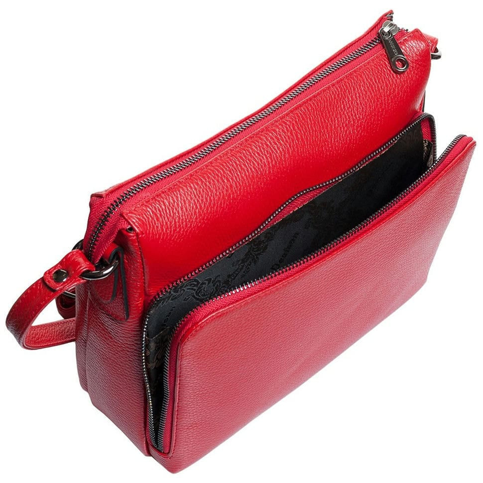 Сумка жіноча шкіряна Desisan 3015-4 червоний флотар