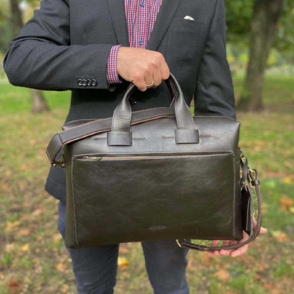 Брендовий шкіряна сумка під документи NEWERY N1930GC