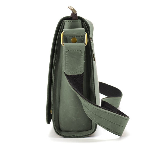 Чоловіча сумка шкіряна через плече RE-30271-3md TARWA зелена