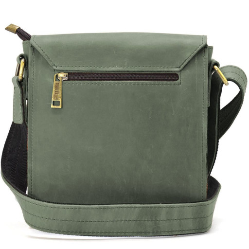 Чоловіча сумка шкіряна через плече RE-30271-3md TARWA зелена