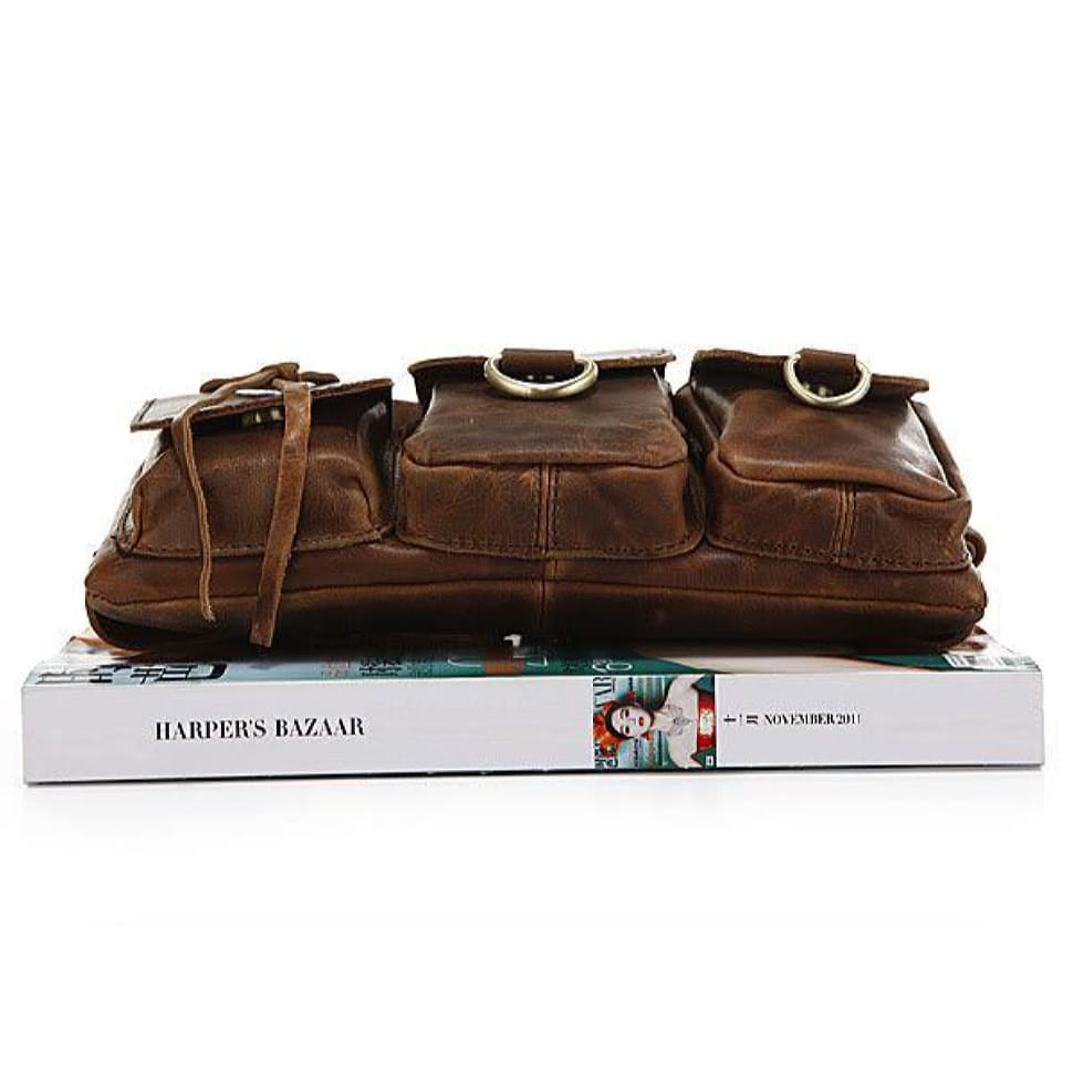 Сумка шкіряна на пояс, брутальний стиль JD 3014