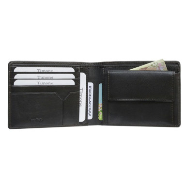 Leather wallet Timone intrecciato 12013 moro brown