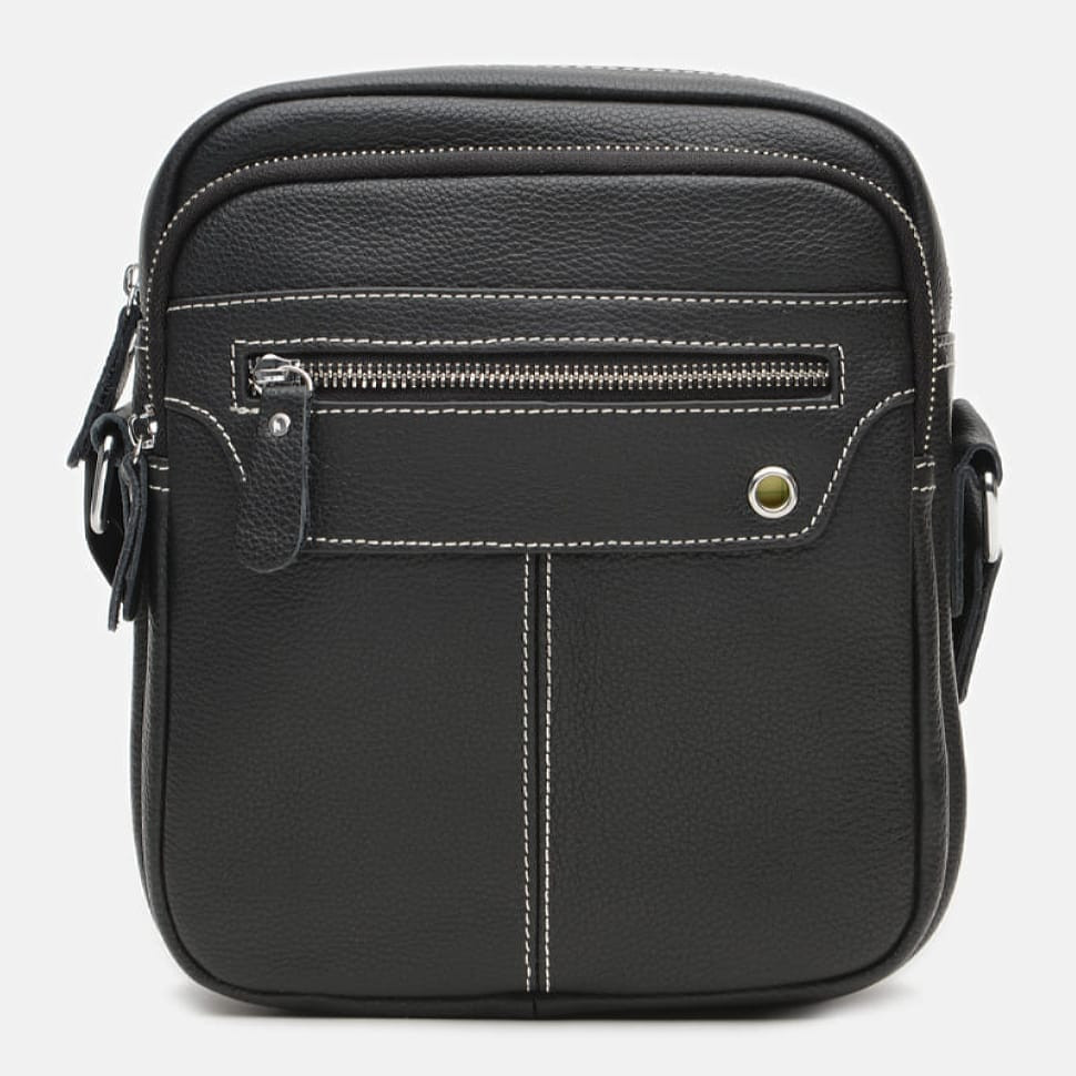 Чоловічі шкіряні сумки Borsa Leather K12221-black