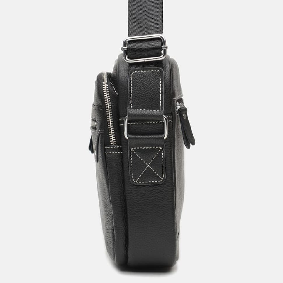 Чоловічі шкіряні сумки Borsa Leather K12221-black