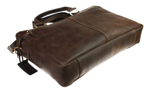 Сумка чоловіча для документів велика шкіряна А4 SULLIVAN 74226 (59) коричнева