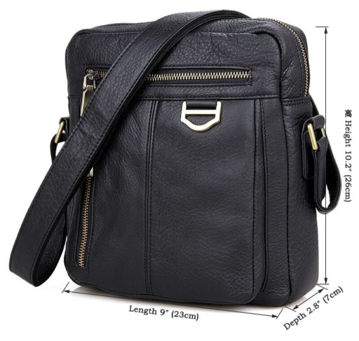 Сумка чоловіча Vintage 14436 через плече Чорна