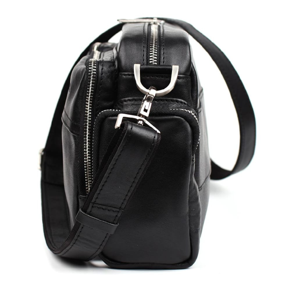 Mens shoulder bag nappa leather black GA-3941-4lx TARWA