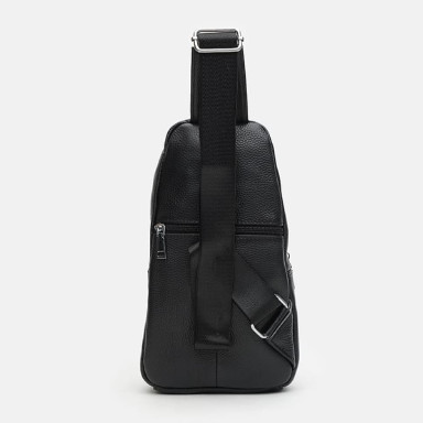 Men's leather backpack Keizer K13316bl-black