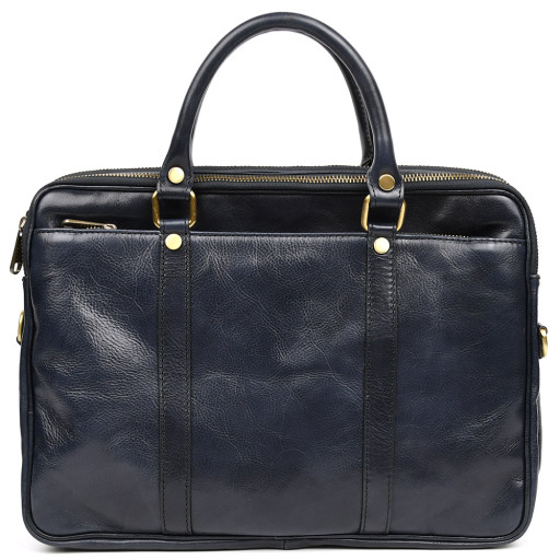 Стильна сумка шкіряна синя Firenze 0502Blu