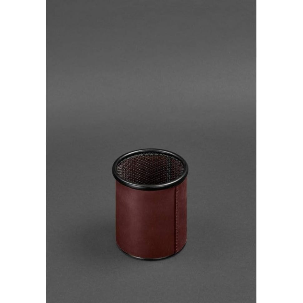 Table set made of genuine leather 1.0 burgundy Crazy Horse