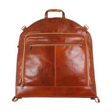 Leather Garment Bag - Travels with Charley - Cognac Brown 5230101