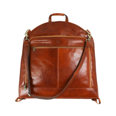 Leather Garment Bag - Travels with Charley - Cognac Brown 5230101