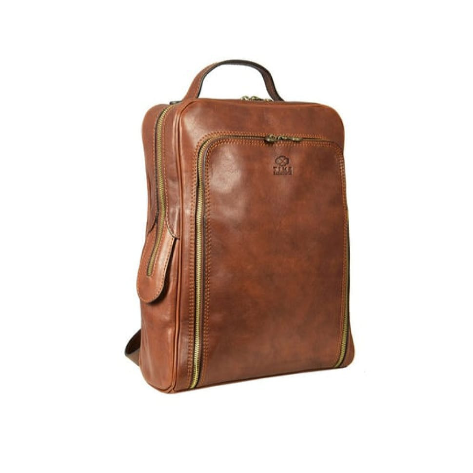 Шкіряний рюкзак - Sun Also Rises - коньяк Time Resistance 5187501