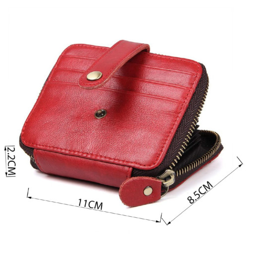 Визитница Vintage 14959 кожаная Красная