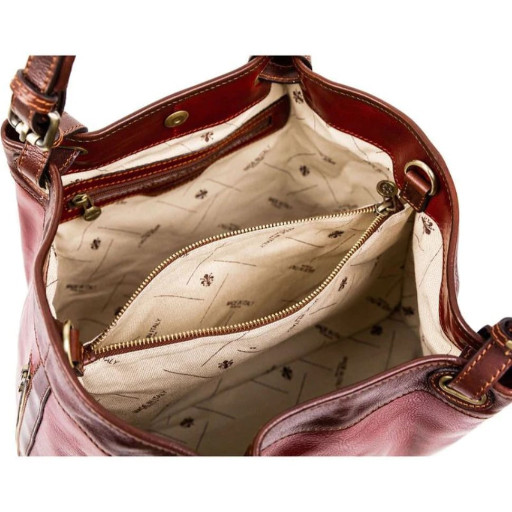 Шкіряна сумочка хобо - The Betrothed - червона Time Resistance 5237801