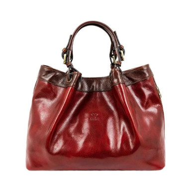 Leather Hobo Bag - The Betrothed - Red Time Resistance 5237801