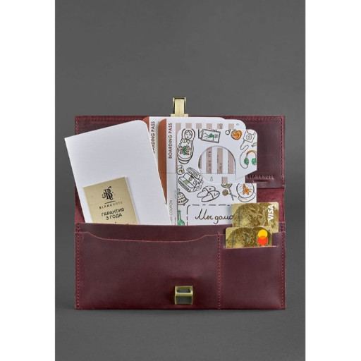 Шкіряний тревел-кейс Journey 2.0 Crazy Horse бордовий