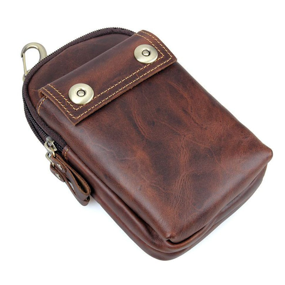 Чоловіча сумка - органайзер 5001C на пояс з натуральної телячої шкіри від John McDee