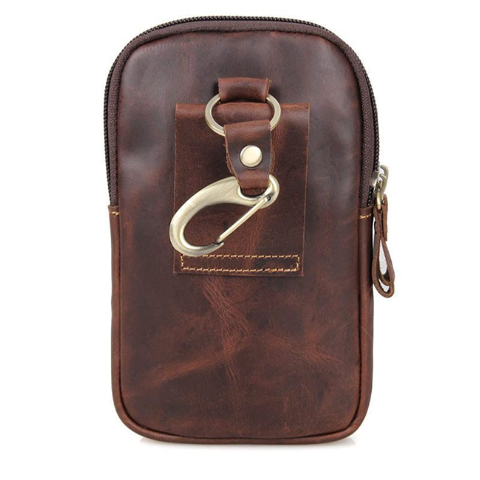 Чоловіча сумка - органайзер 5001C на пояс з натуральної телячої шкіри від John McDee