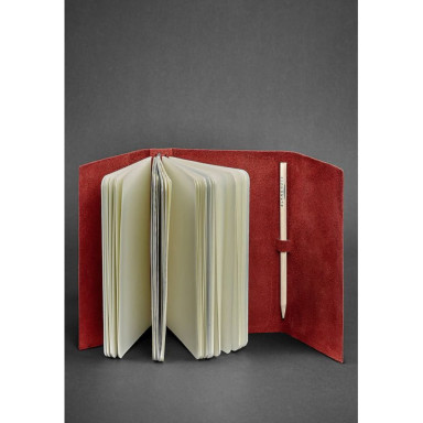 Women's leather notebook (Soft-beech) 1.0 coral