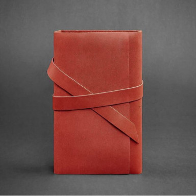 Women's leather notebook (Soft-beech) 1.0 coral