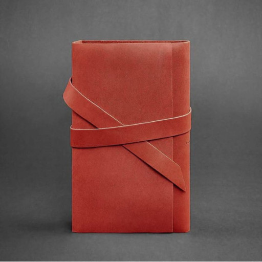 Жіночий шкіряний блокнот (Софт-бук) 1.0 кораловий