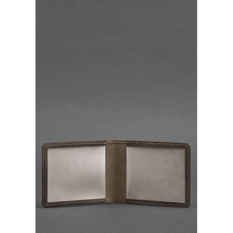 Шкіряна обкладинка для посвідчення з гербом, темно-коричневий Crazy Horse