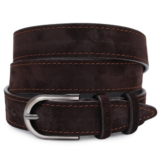 Практичний ремінець замшевий Vintage 20800 Темно-коричневий