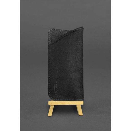 Шкіряний чохол для окулярів Чорний Краст