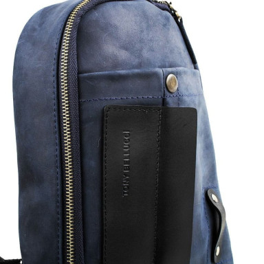 Shoulder bag leather Tony Bellucci 5176-03 blue nubuck