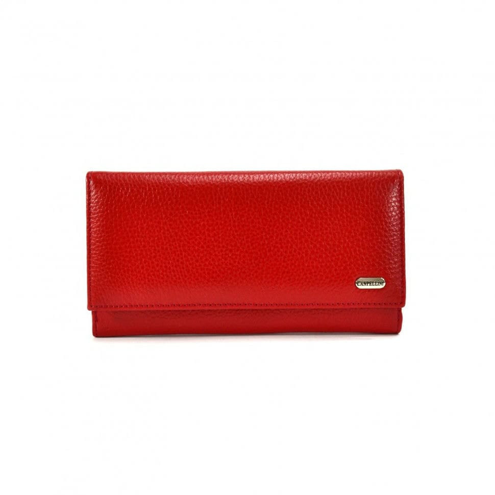 Жіноче портмоне з натуральної шкіри CANPEL 157-172 червоний флотар