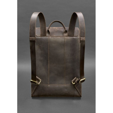 Brit Leather Backpack dark brown