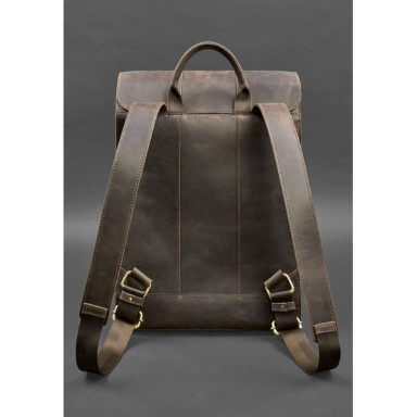 Brit Leather Backpack dark brown