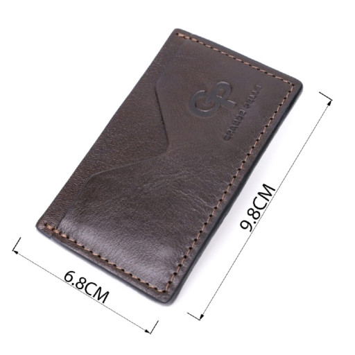 Компактний кард-кейс із натуральної шкіри GRANDE PELLE 11629 Коричневий
