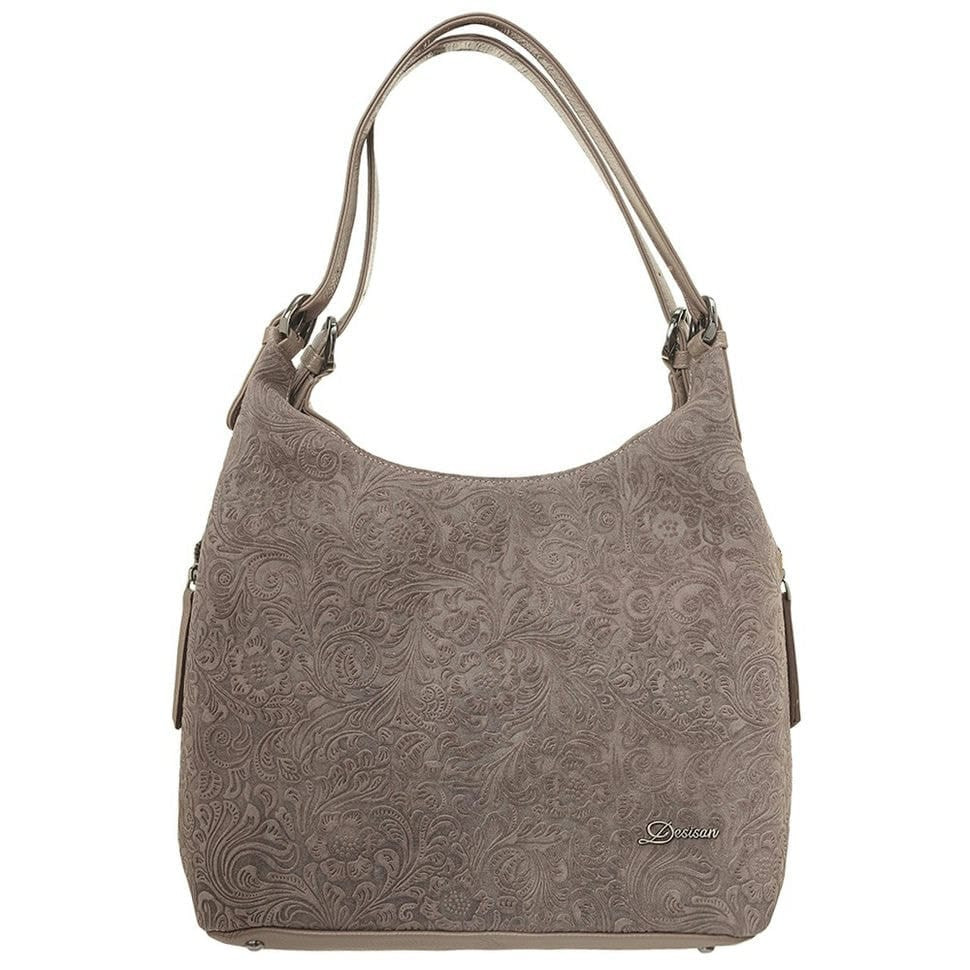 Сумка жіноча шкіряна Desisan 3036-223 бежевий замш