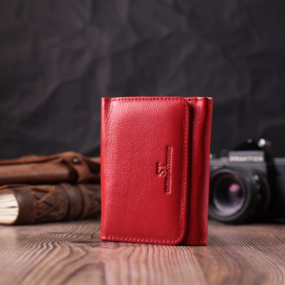 Кожаный яркий кошелек для женщин ST Leather 22505 Красный